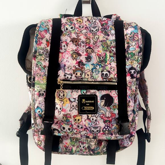LeSportsac X TokiDoki Fioritura Print Large Strap All Over Print Backpack RARE - Picture 2 of 12